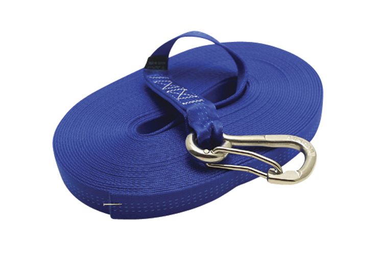 Single Jackline with Clip - Blue, nylon tubular webbing, stainless steel heavy duty harness clip, C0240-0035-H-B, C0240-0045-H-B, C0240-0055-H-B Single Jackline with Clip - Blue, nylon tubular webbing, stainless steel heavy duty harness clip, C0240-0035-H-B, C0240-0045-H-B, C0240-0055-H-B